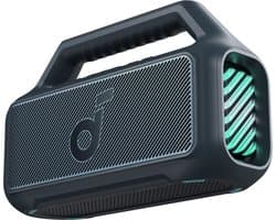 soundcore Boom 2 Outdoor Speaker, 80W, Subwoofer, BassUp 2.0, 24H Playtime, IPX7 Waterproof, Floatable, RGB Lights, USB-C, Custom EQ, Bluetooth 5.3, Portable For Outdoors, Camping, Beach, and Backyard-Blauw