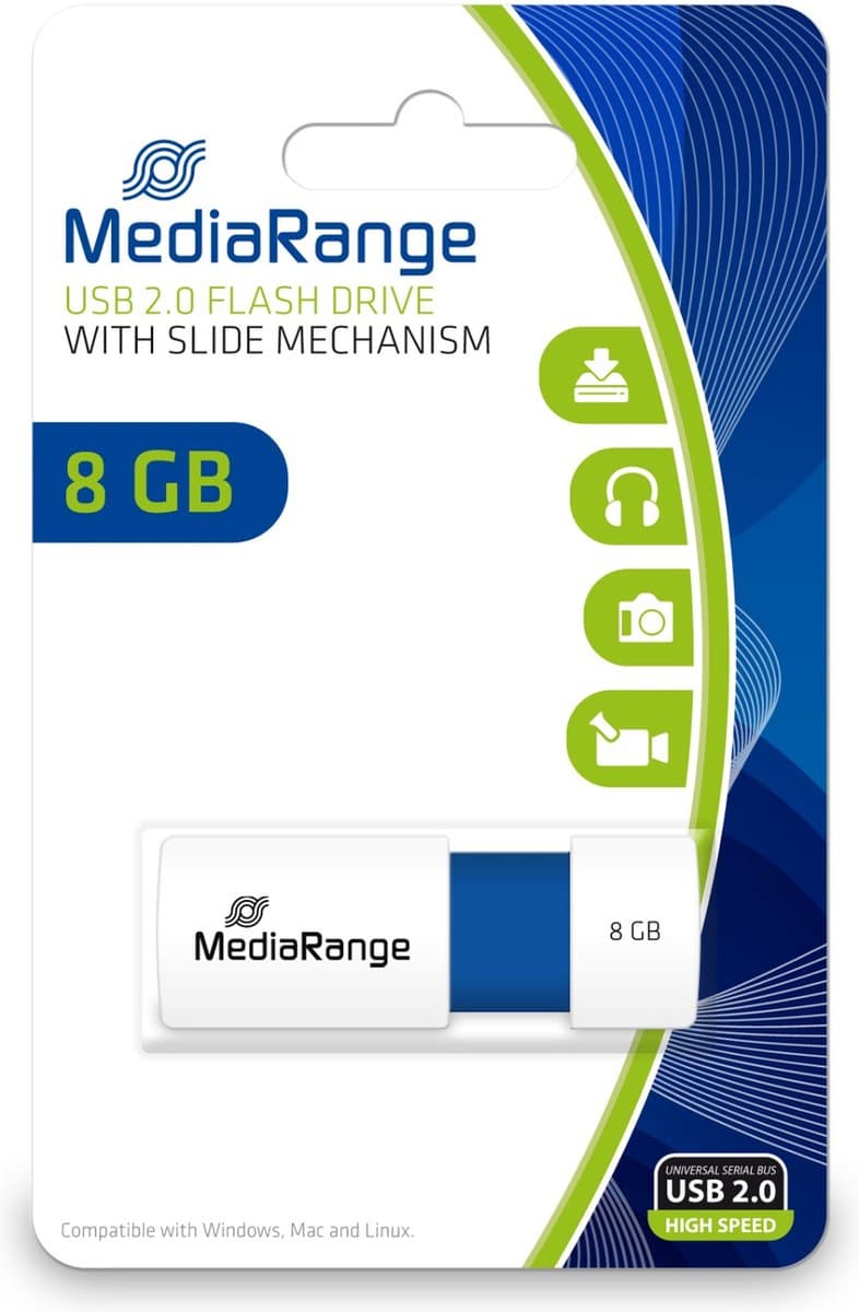 MediaRange Premium Flash Drive - USB-stick - 8 GB — afbeelding 1