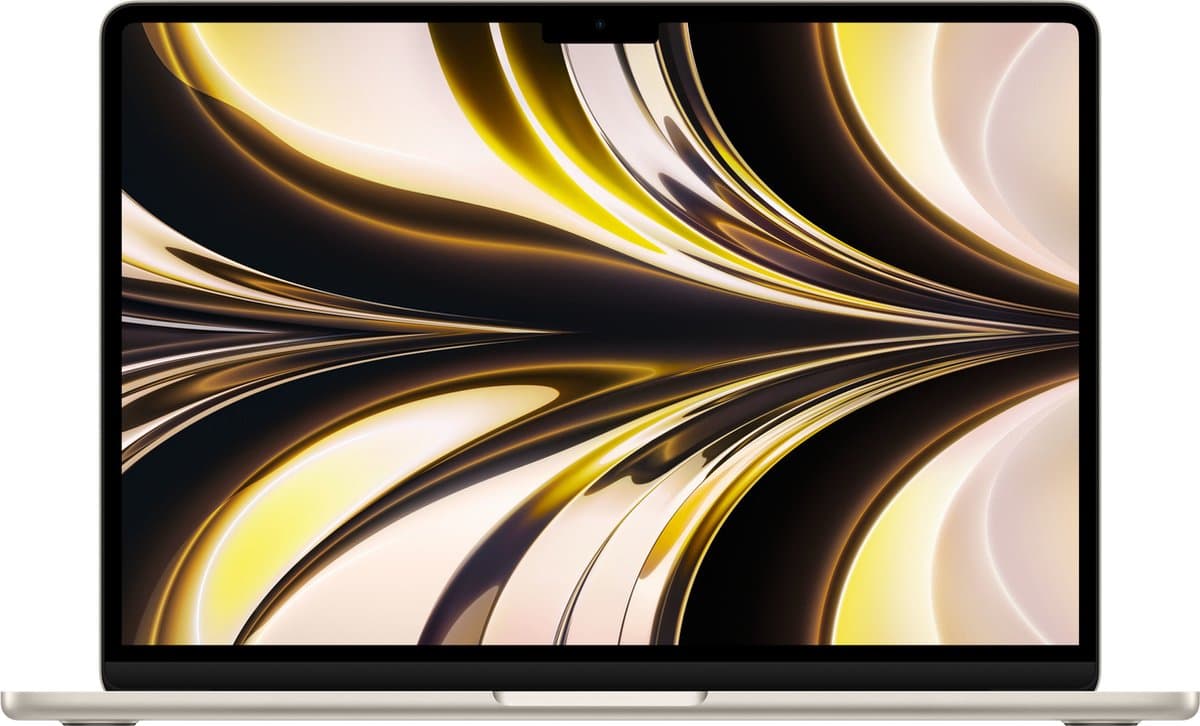 Apple MacBook Air (2022) MLY13N/A - 13.6 inch - Apple M2 - 256 GB - Sterrenlicht — afbeelding 1
