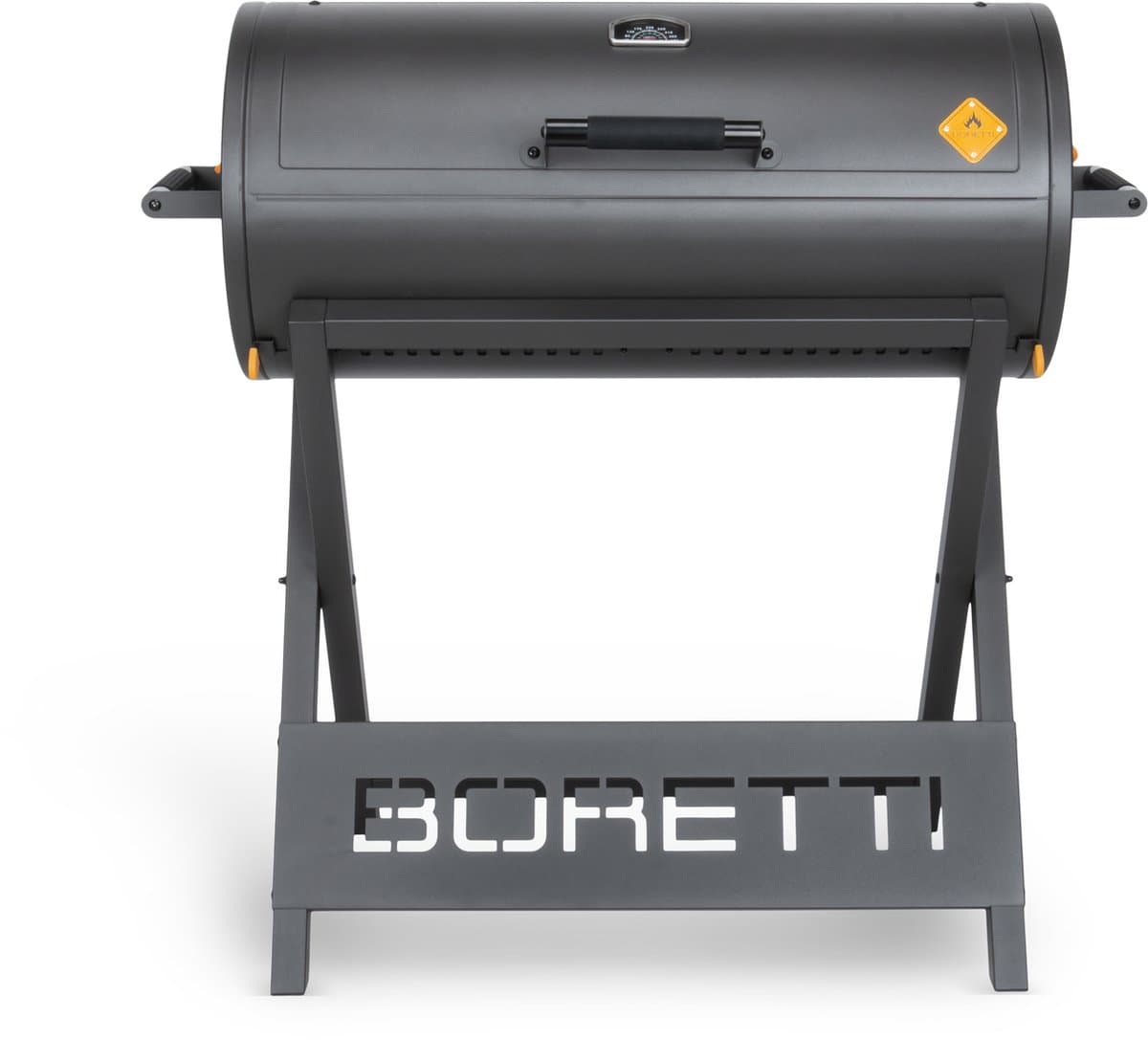Boretti - Barilo 2.0 - houtskool barbecue - grilloppervlak 84 x 41 cm - Drie afzonderlijk uitneembare kolenmanden - Twee gietijzeren grillroosters - Eén gietijzeren bakplaat — afbeelding 1