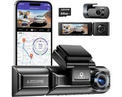 AZDome M550 Pro 3CH 4K Wifi GPS 64gb dashcam voor auto