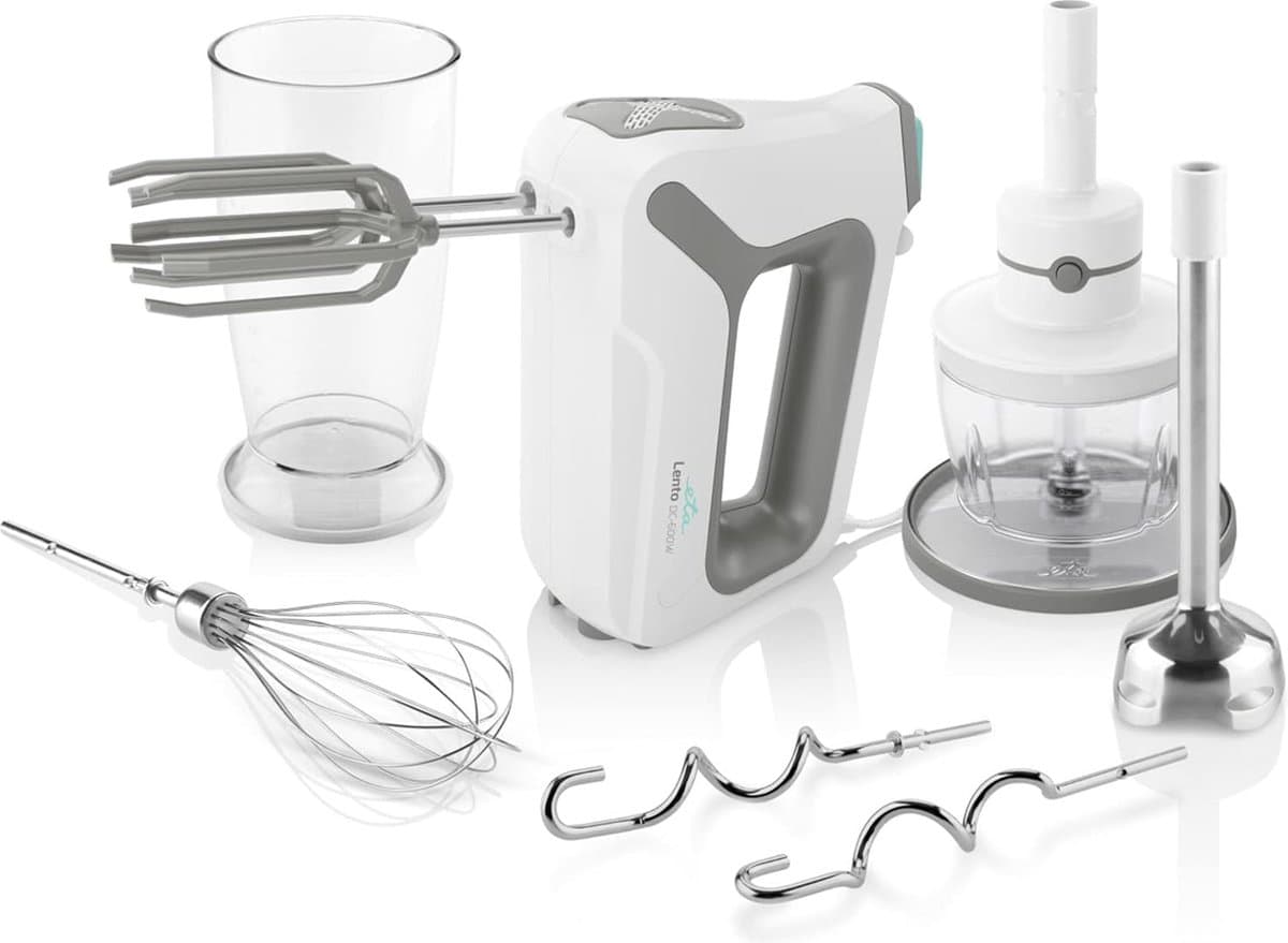 ETA - Lento Handmixer - 4 Snelheden - 600W - Ergonomisch Handvat - Wit en Grijs — afbeelding 1