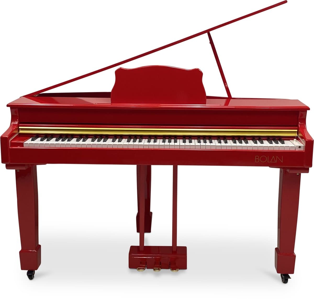 Bolan GP-1 digitale vleugel rood hoogglans - babyvleugel - elektrische piano 88 toetsen - gewogen toetsen - bluetooth verbinden met mp3 en midi — afbeelding 1