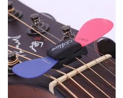 Plectrumhouder van hard plastic - Gitaar plectrum houder - Guitar pick holder - Universele houder - zwart