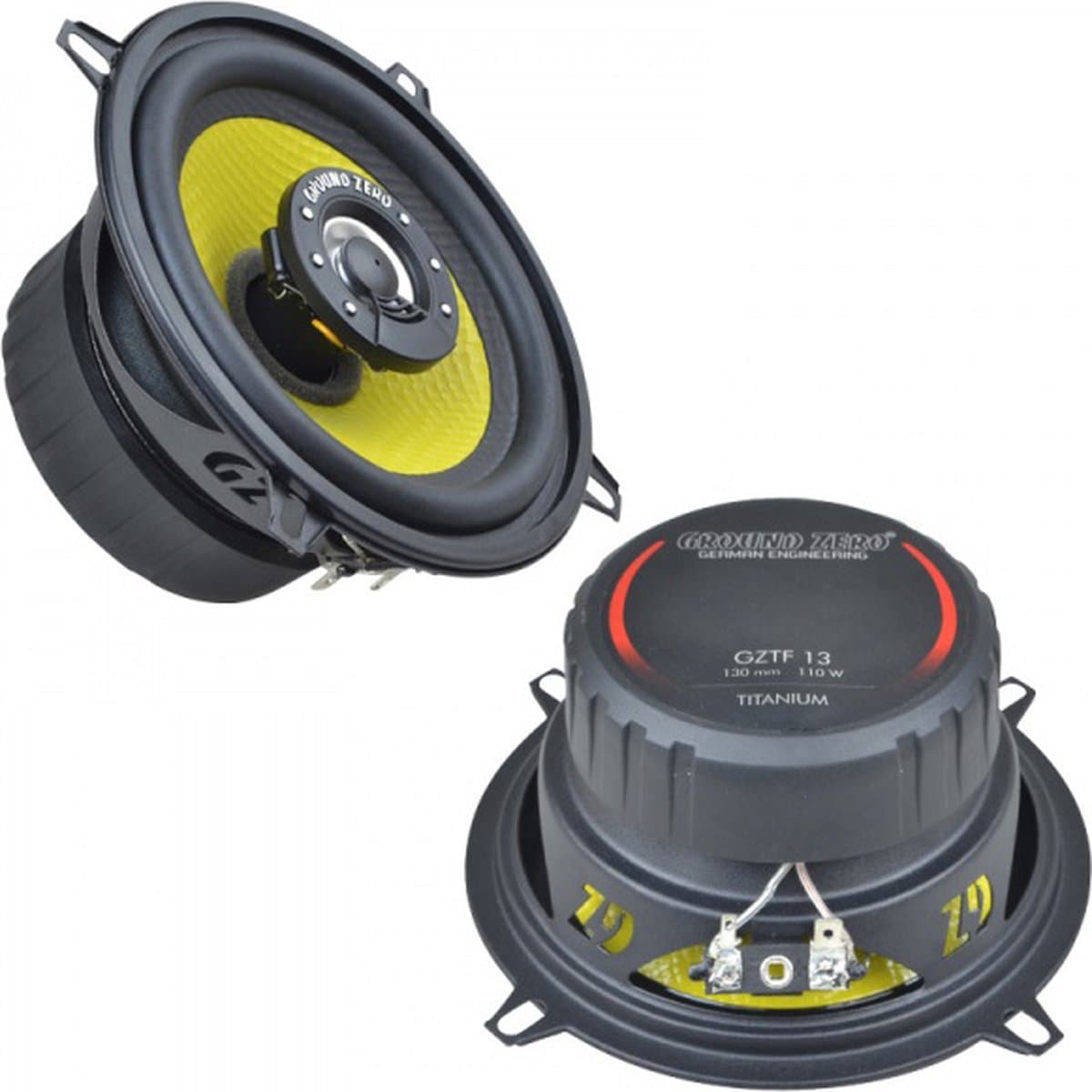 Ground Zero Titanium GZTF 5.2X - Autospeakers - 13 cm - 2-Weg Coaxiale Auto Speaker Set - 110W — afbeelding 1
