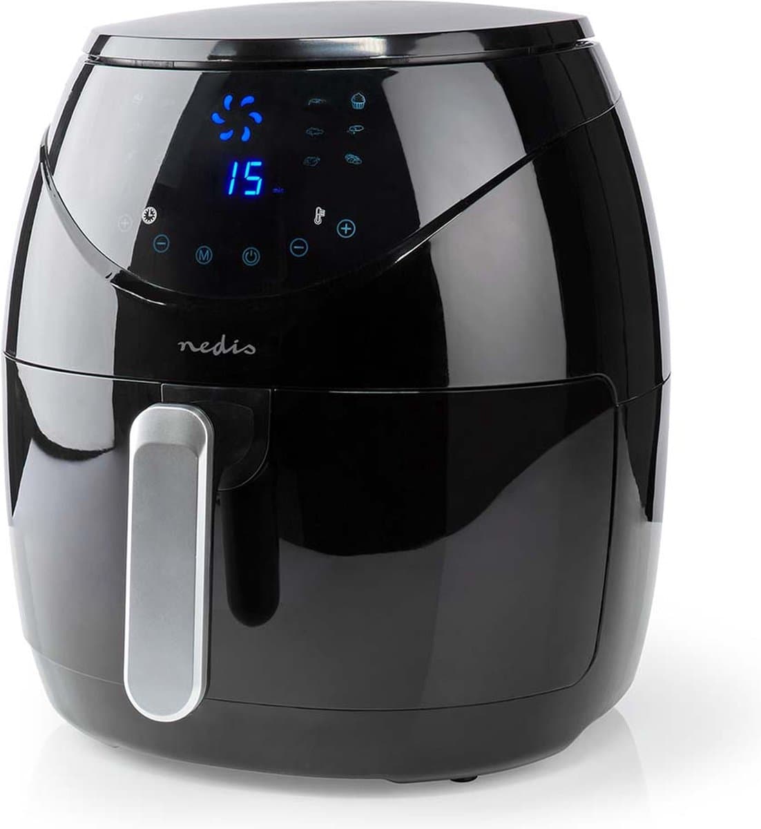Nedis Heteluchtfriteuse | 4.6 l | Tijdschakelaar: 60 min | Digitaal | Zwart — afbeelding 1