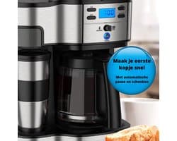Koffiezetapparaat/ Met Dubbel Brouwsysteem/ Filterkoffiemachine /Tot 12 Kopjes Koffie