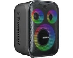 Tronsmart Halo 200 - Karaoke Partyspeaker - 120W 3-Weg Geluid - 18 Uur Batterij - IPX4 - 5 Lichtmodi - Met Gitaar & Mic Ingang - App EQ - Zwart