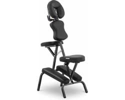 Massagestoel - Staal Frame, PVC Bekleding, Tot 130 kg Capaciteit, Incl. Zak - Kleur Zwart