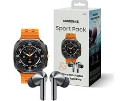 Samsung Sport Pack (Galaxy Watch Ultra + Galaxy Buds 3 Pro) - Smartwatch - 47mm - E-simkaart - Titanium Zilverkleurig