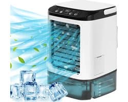 Portable Airco - Aircooler - Mini Airco - Airco Zonder Afvoerslang - Met Verlichting - Met Inbouw IJs Element - Ventilator - Energiezuinig - Draagbare Luchtkoeler - Mobiele Airco- 900ML