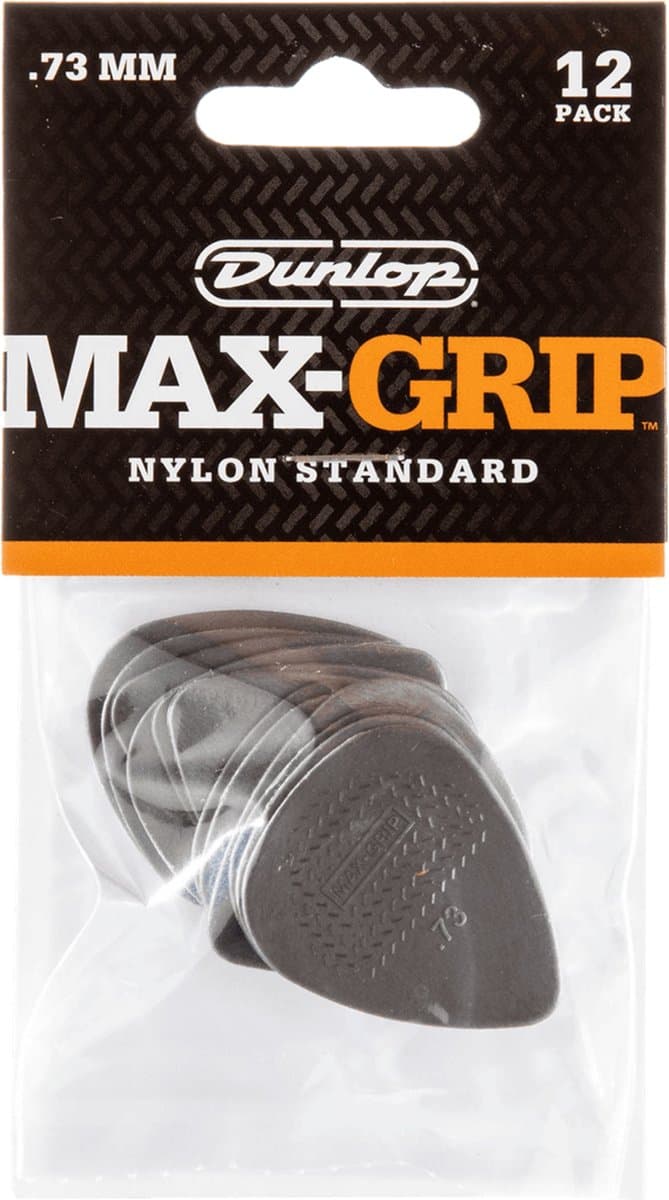 Dunlop 449P073 Max Grip Plectrum 0.73mm 12-Pack - Plectra, zakje met 12 stuks — afbeelding 1