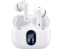 Siltcon® SoundWave Pro 1 - Draadloze Oordopjes – Oortjes Draadloos – Oordopjes – Oortjes - Bluetooth Oordopjes - Noise cancelling ANC+ENC - Universeel - BT 5.3 - Wit