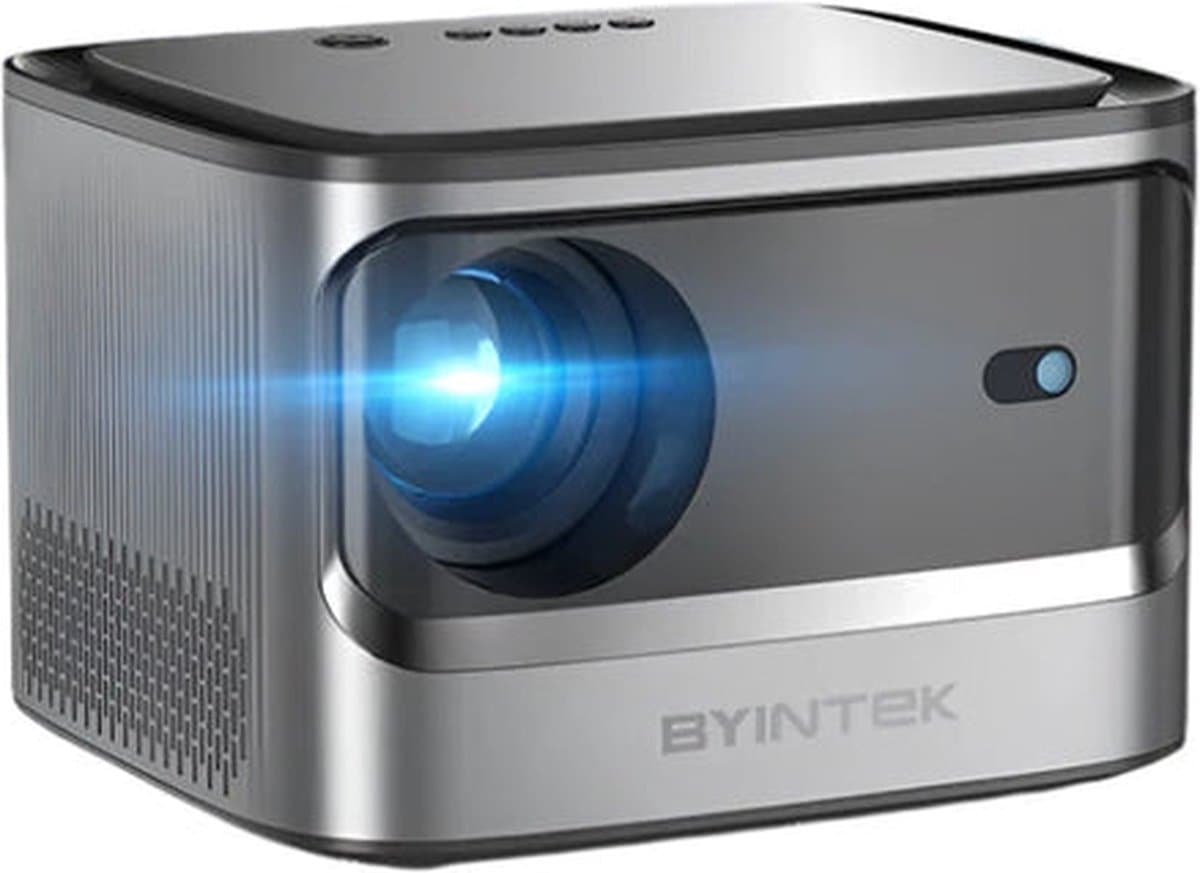 Byintek - X25 - Beamer - Projector Beamer - Mini Meamer - 1920x1080dpi - Automatische focus - met WiFi - 900 ANSI lumens - 101W - Zwart — afbeelding 1