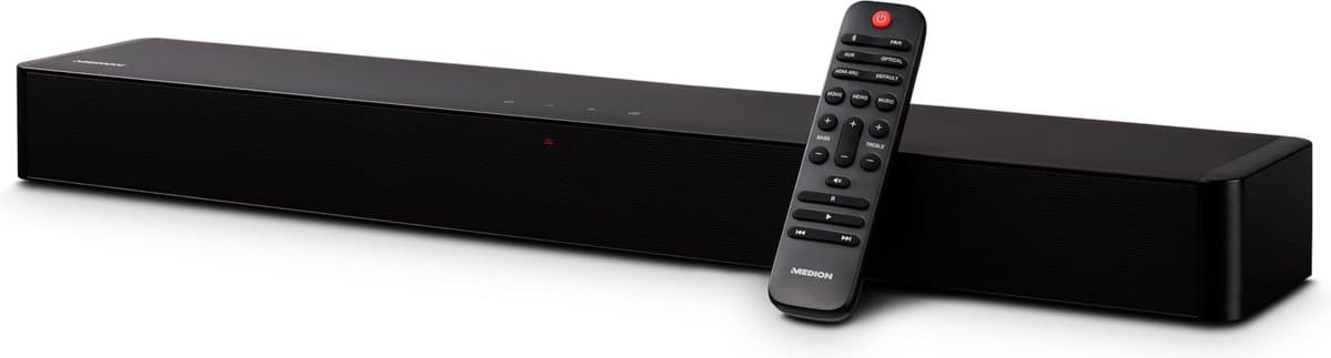 MEDION P61155 2.0 Soundbar met Bluetooth (incl. afstandsbediening, aanraakbediening, HDMI (ARC), AUX, optische ingang, 2 x 30 W RMS) — afbeelding 1