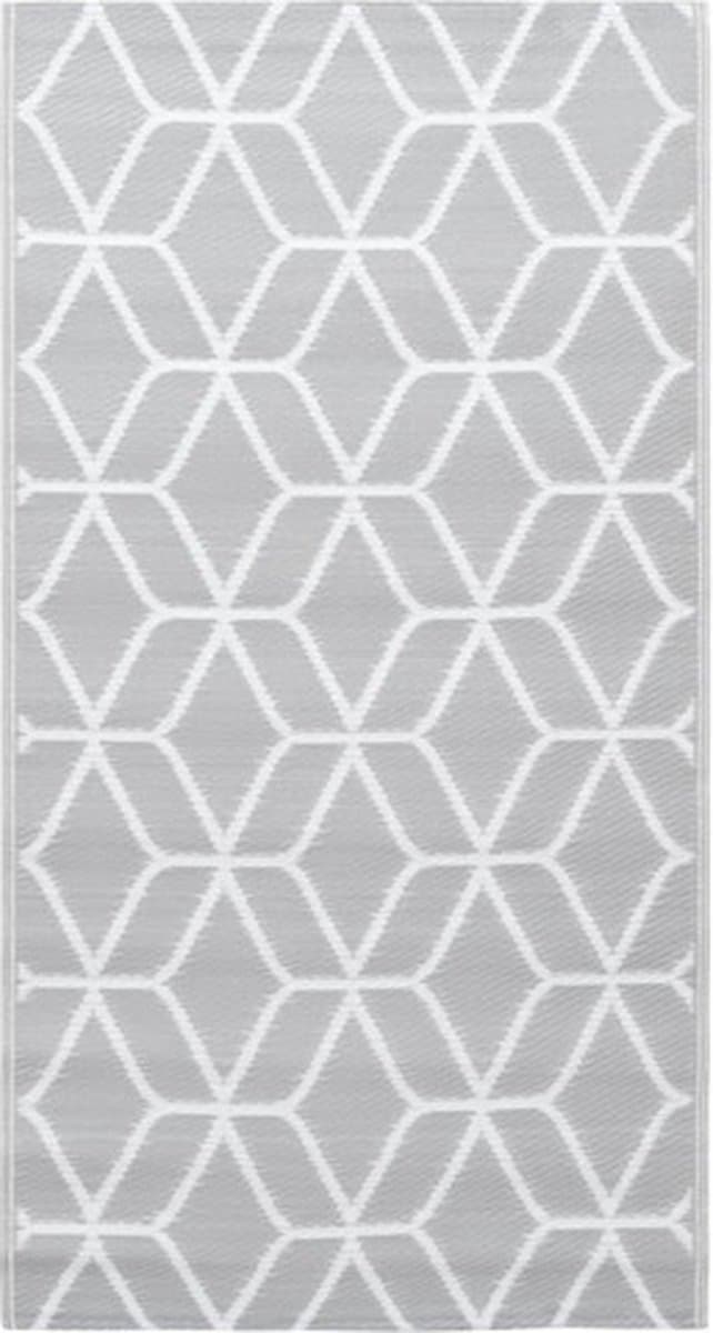 vidaXL - Buitenkleed - ARAKIL - 120x180 - cm - PP - grijs — afbeelding 1