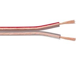 Luidspreker kabel (CCA) - 2x 1,50mm² / transparant - 20 meter