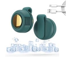 Mini Ventilator - Clip-On Ventilator - Oplaadbare USB Ventilator - Portable Clip Fan - Nekventilator - USB Oplaadbare Stille Bladeless Ventilatoren - Verstelbare - Geschikt Voor Buiten, Op Reis En Op Kantoor - groen