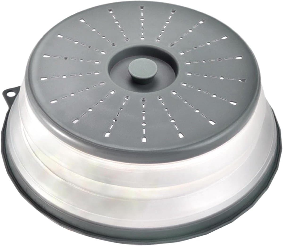 Magnetronhoes Opvouwbaar - Magnetron Deksel - Magnetron Schoon Houden - Met Ventilatiegaten - 285 x 275 cm - Grijs — afbeelding 1