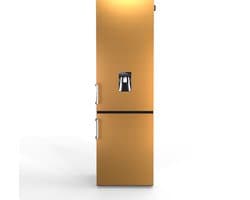NUNKI LARGEH2O-FBRZ / Combi Bottom Koelkast, E klasse, 268l, Waterdispenser, Brushed Bronze - Texture (FRONT only)