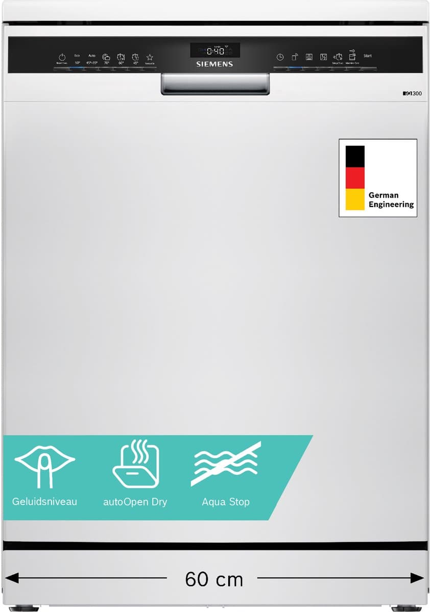 Siemens Sn23ew28ae Variospeed Plus Vaatwasser - Vrijstaand 13 Couverts 42 Db(a) — afbeelding 1