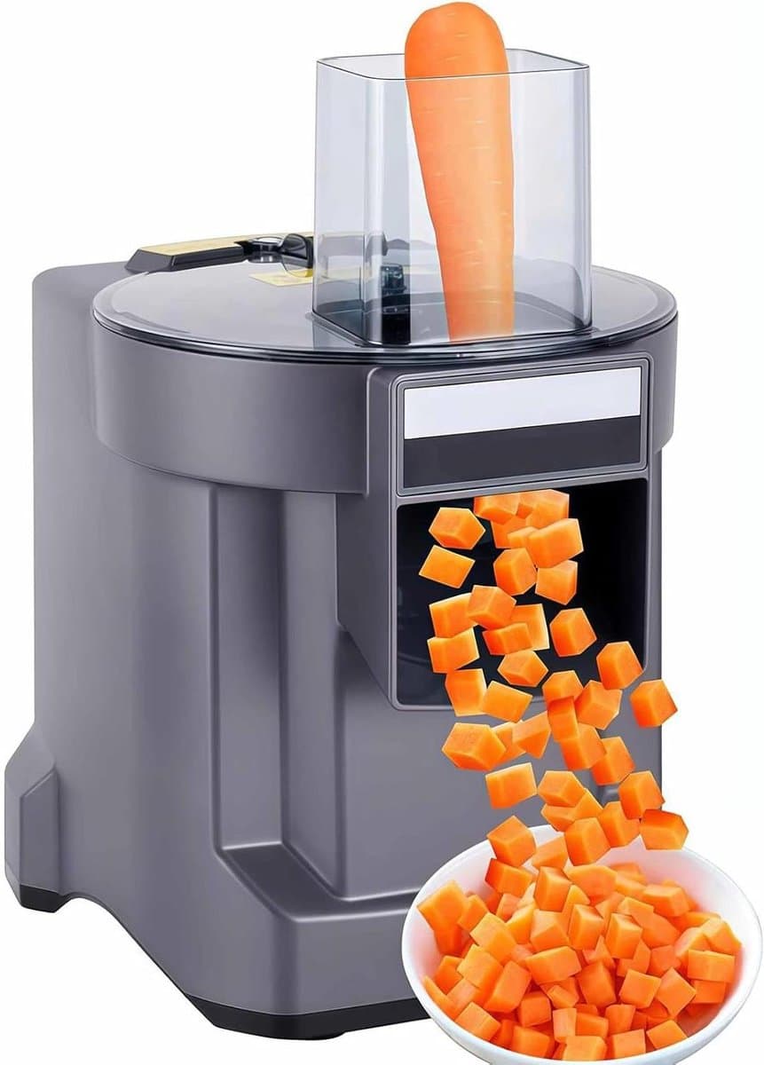 Elektrische Keukenmachine - Groentehakker Snijder - Snel Ingrediënten Bereiden - One-Touch Bediening - 20x25x30 cm - Zilver — afbeelding 1