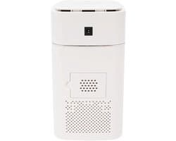 RosaBloom Compacte Luchtreiniger met HEPA-Filter & Negatieve Ionen - Verwijdert Stof, Rook, Geuren & PM2.5 - Fluisterstil - Wit