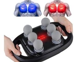 Massagepistool - Spierstimulator Rugmassager - Spierherstel Bevorderen - 6 Verwisselbare Koppen - 20 x 15 x 30 cm - Zwart
