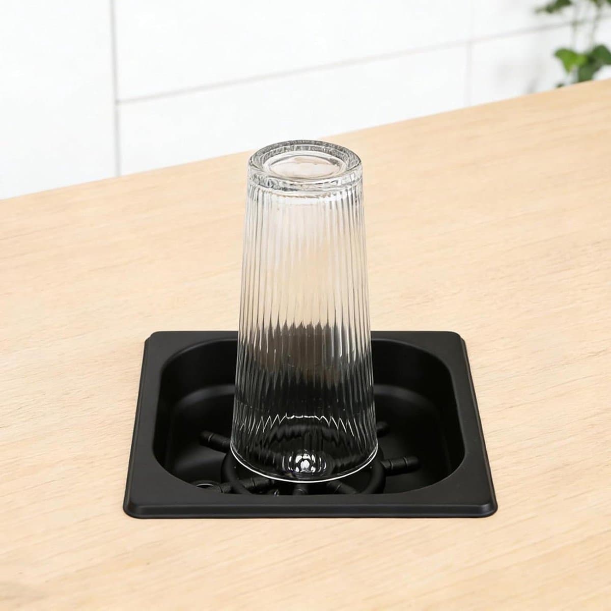 Automatische Bekerwasmachine - Kan Rinser - Snel Glazen Reinigen - Hogedruk Spoeling - 175 x 163 x 12 cm - Zwart — afbeelding 1
