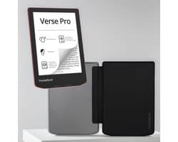 PocketBook Verse Pro e-reader Passion Red – 6 inch – 16 GB – waterdicht + Transparant Zwart Hoesje – voordeelbundel