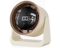 Ventilatoren-Draagbare Tafelventilator en Wandventilator 2-in-1 - Krachtige Accu - Smart LED Display - USB-C Oplaadbaar - 140° Kantelbaar - Ultra Stil voor Slaapkamer en Kantoor