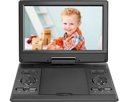 Draagbare DVD Speler 14,9 Inch – 12,1" HD Scherm | Oplaadbaar | USB & SD | TV Synchronisatie | Zwart