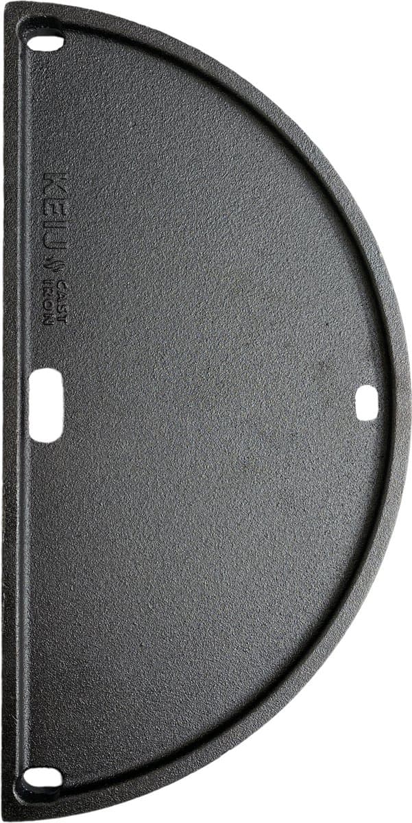 Gietijzeren plaat - half rond - Compact - 33 cm - geëmailleerd — afbeelding 1