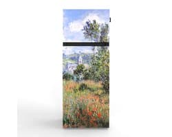 NUNKI MEDIUM-FMONE / Dubbel-Deurs Koelkast, E Klasse, 206l, Claude Monet - Zicht op Vétheuil, Satin (FRONT only)