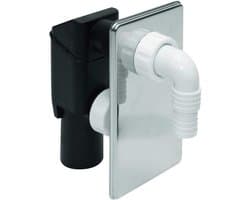 Inbouw Sifon - Vaatwasser Sifon - Afvoer Geurvrij - Met Reinigingsopening - 40mm Uitgang - Chroom