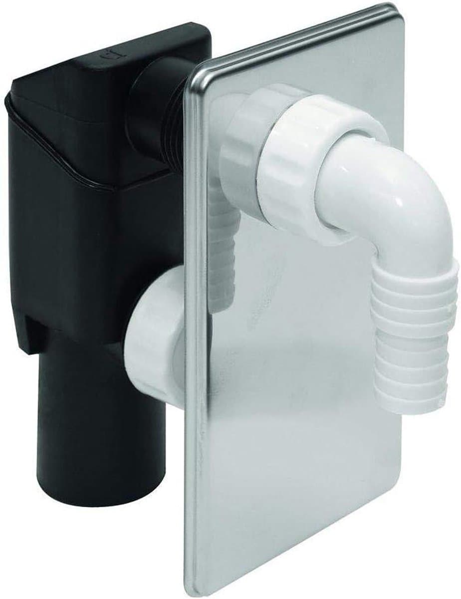 Inbouw Sifon - Vaatwasser Sifon - Afvoer Geurvrij - Met Reinigingsopening - 40mm Uitgang - Chroom — afbeelding 1