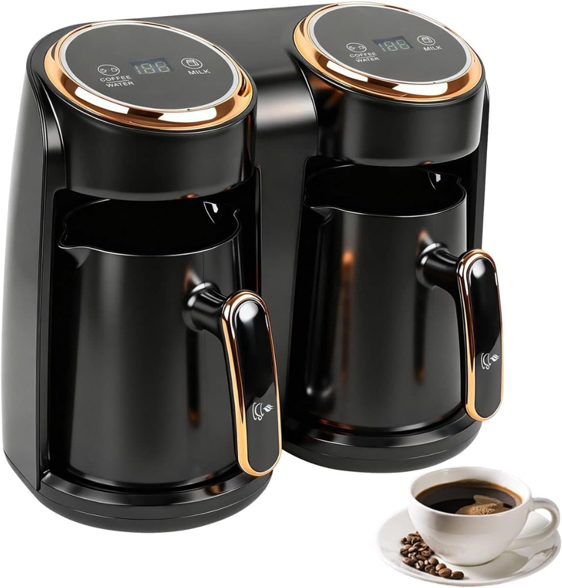 HEZIVO® Koffiezetapparaat met Thermoskan - Filterkoffie - Turks Koffie Apparaat - 600 W — afbeelding 1