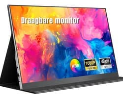 DnA® Professionele Portable Monitor - Draagbare Monitor - Portable Monitor voor Laptop - USB-C & HDMI - 15.6 Inch Full HD IPS - Zwart - 41cm x 27cm x 6cm