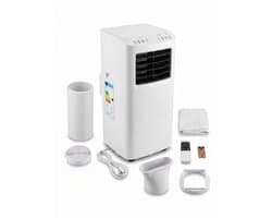 TRONIC® Mobiele airco 9000 BTU - Mobiele airconditioner - Lokale Airco - 3 in 1: koelen, ontvochtigen of ventileren - Temperatuur: 16 tot 31 °C - Geschikt voor ruimtes tot 60 m³ - Bedieningspaneel met soft touch