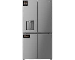 Dreame FizzFresh™ Koelkast DRC560WMXEEUP – Side-by-side met SparklingBar, IceDUO Automatische IJsmaker, MatteSilk RVS, 456 liter, WiFi, Energieklasse E
