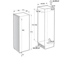 Hisense RL3B303SAWC | Inbouw koelkast | 178 cm | Deur op deur