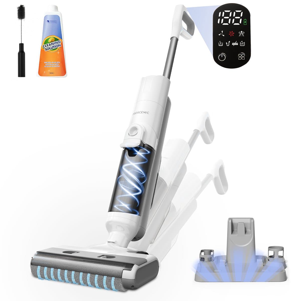 Proscenic F10 Ultra - 3-in-1 Draadloze Stofzuiger - 350W 20000Pa - 60min Autonomie - Watertanks 1.3L - 59db — afbeelding 1