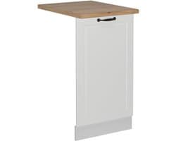 Vaatwasserfrontpaneel Wit - Keukenfront Paneel - Keuken Integratie - Modern Landhuis Stijl - 45 cm Breed - Wit Landhuis