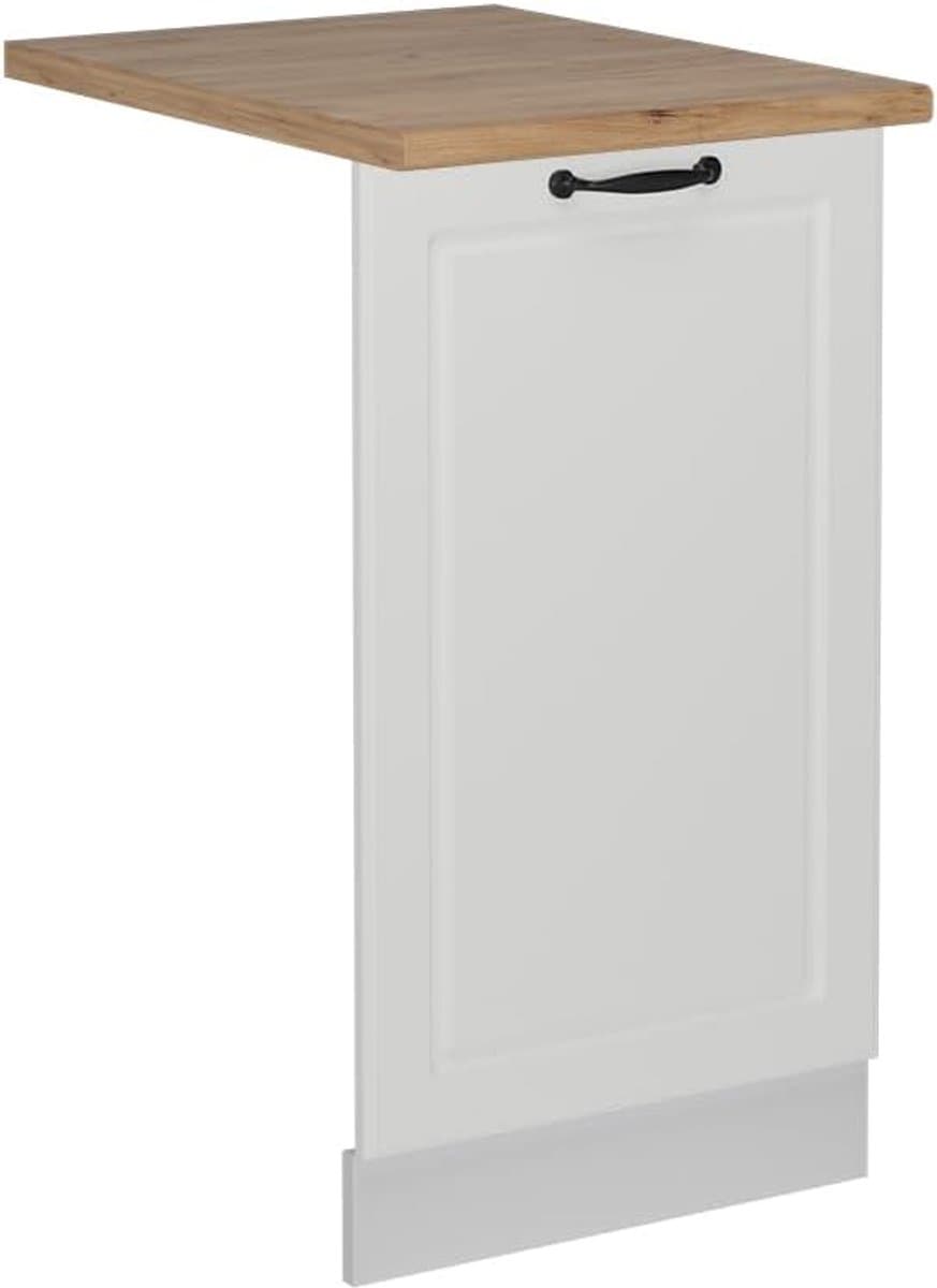 Vaatwasserfrontpaneel Wit - Keukenfront Paneel - Keuken Integratie - Modern Landhuis Stijl - 45 cm Breed - Wit Landhuis — afbeelding 1