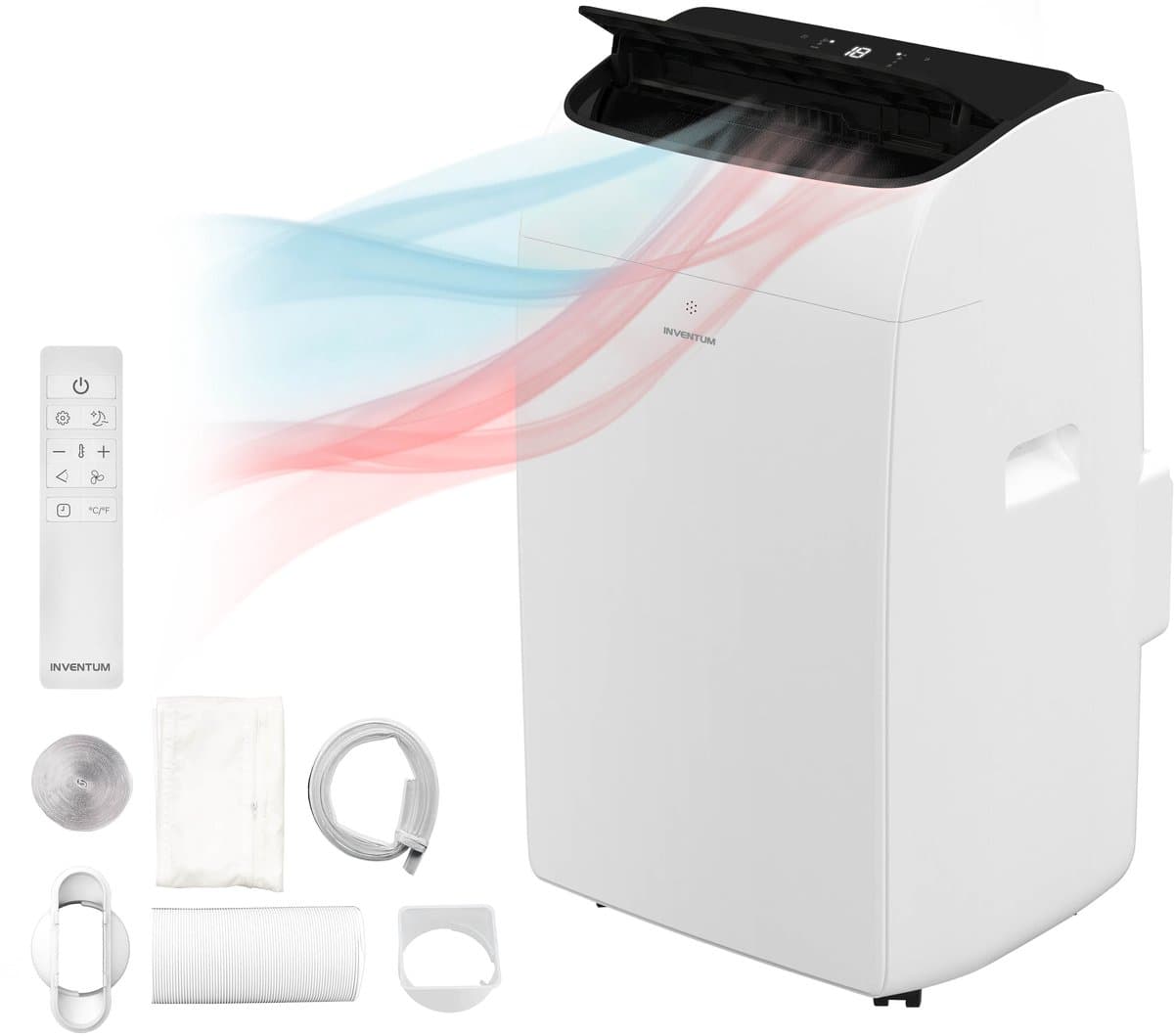 Inventum AC126WH Mobiele Airco - 12000 BTU Airconditioning - 4-in-1 - Koelen, Verwarmen, Ventilator, Ontvochtiger - Tot 105 m³ - Afdichtingskit - Wit — afbeelding 1