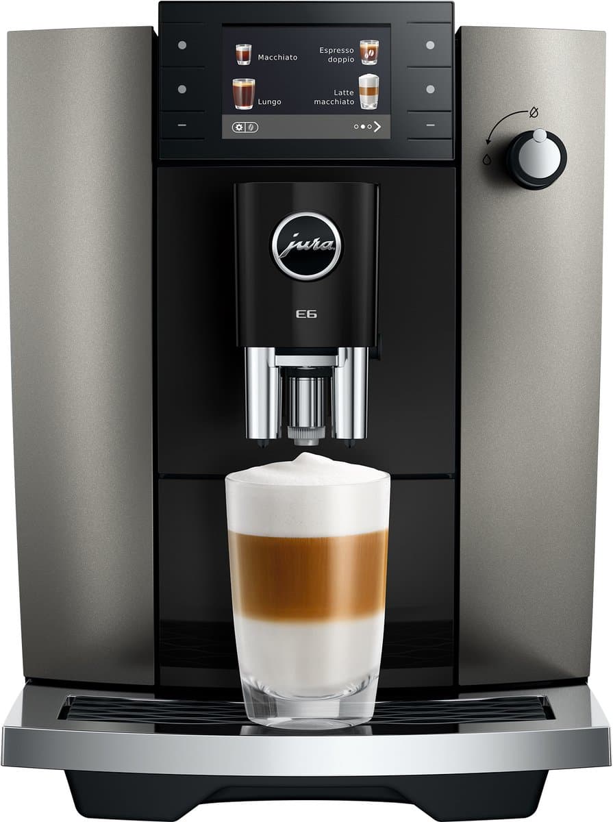 JURA - E6 Dark Inox (ED) - Volautomatische espressomachine - Koffiemachine met bonen — afbeelding 1