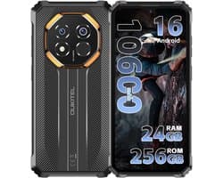 OUKITEL G7 Rugged Smartphone 2026 nieuw - 24GB RAM - 256GB ROM - 6,52 inch - 10600 mAh - Android 16 - IP68/IP69K Outdoor telefoon - Gemini Ai - 64MP Camera - NFC GPS - Zwart