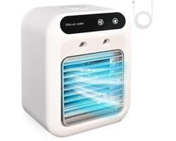 Aircooler - Koelventilator voor kamer - Koelventilatoren - Mini-airconditionerventilator - Fan - Luchtkoeler - Koelventilator - Wit