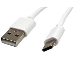 USB-C Laadkabel - Datakabel Externe Harde Schijf - Bestanden Overzetten - USB-A naar USB-C - 1 meter - Wit