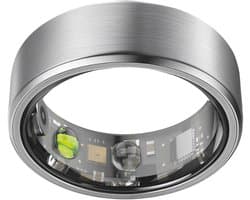 NOLATR Plus, Slimme Ring met Stappenteller, Activiteitstracker & Hartslagmeter – Zonder Abonnement & Nederlandse App – Zilver – Maat 11
